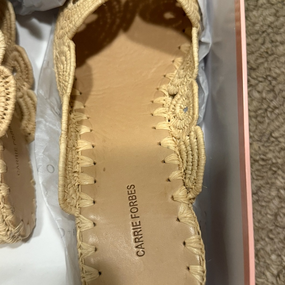 Cream Artisanal Woven Sandals - Picture 4 of 6